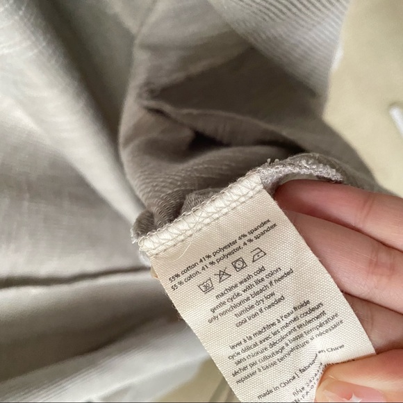 DONNI. Gray White Striped Pocket Open Cardigan - Picture 6 of 13